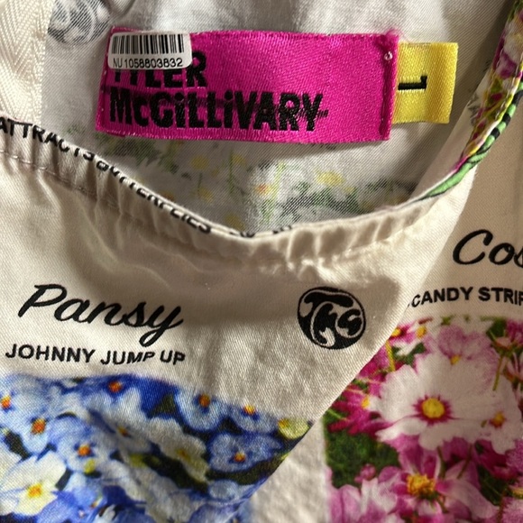 Tyler Mcgillivary Seed Packet dress size large Floral Print Sleeveless Dress - Picture 5 of 6